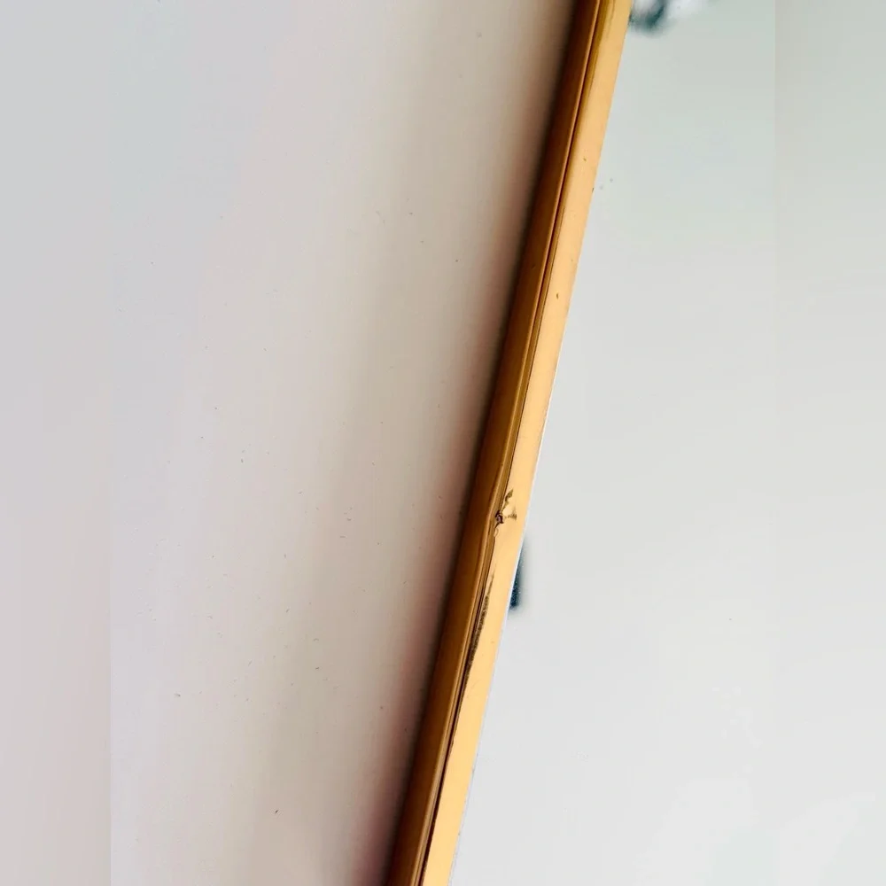 12” Vintage Gold Triangular Wall Mirror Contemporary Minimalist